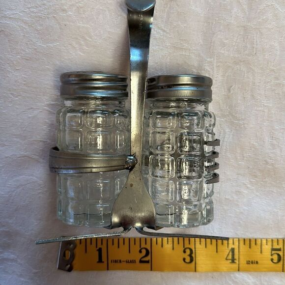 Vintage Salt & Pepper Shakers Bent Forks Hand Crafted - Picture 9 of 9